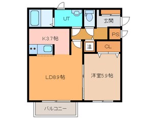 ｱﾋﾞﾀ帯広110の物件間取画像